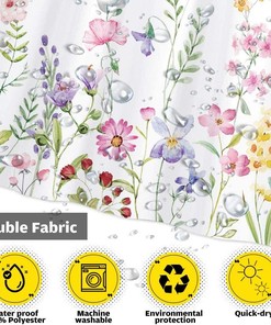 Watercolor Floral Shower Curtain Adds A Touch Of Elegance To Your Bathroom