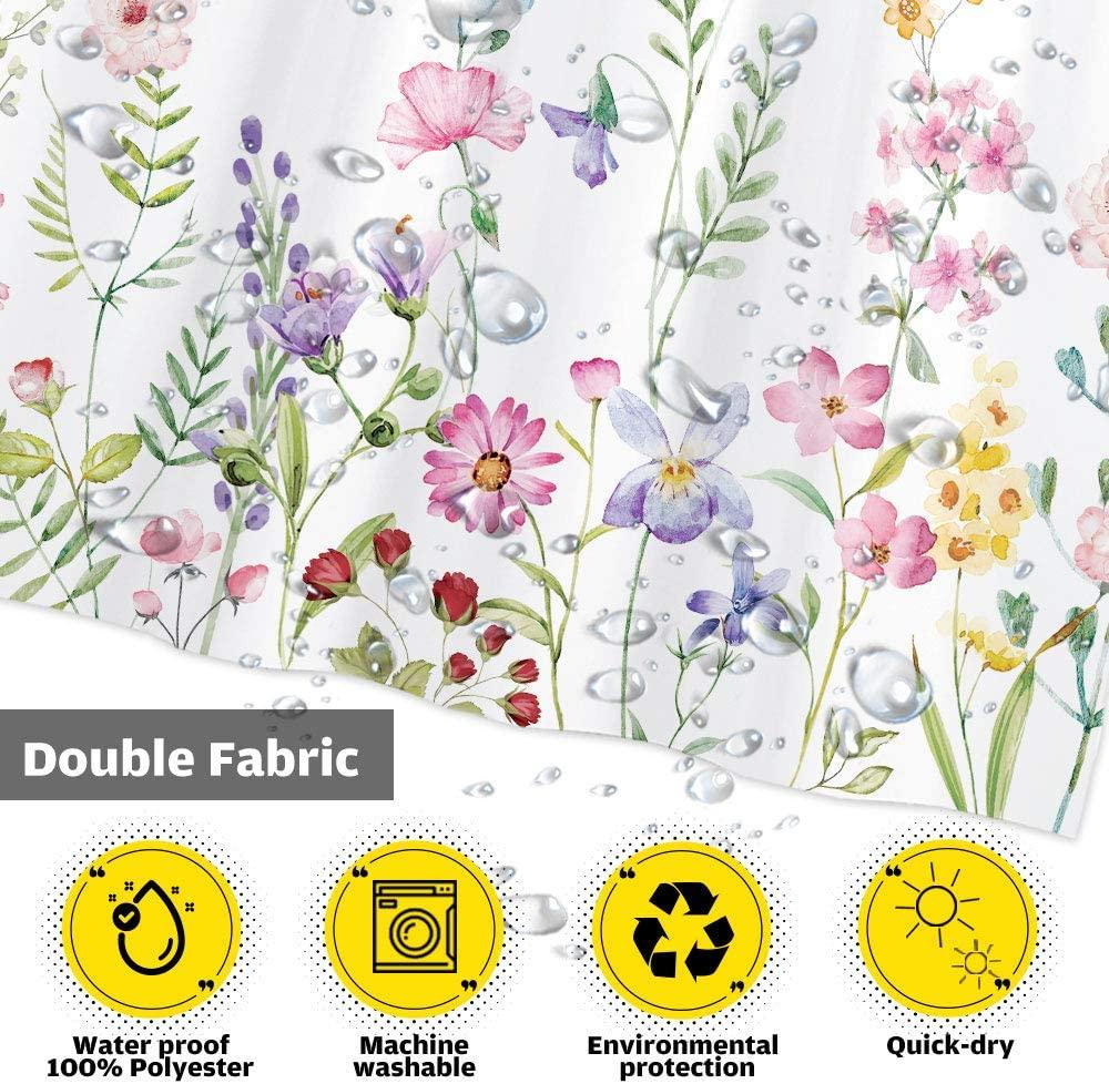 Watercolor Floral Shower Curtain Adds A Touch Of Elegance To Your Bathroom