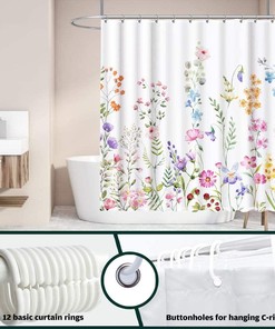 Watercolor Floral Shower Curtain Adds A Touch Of Elegance To Your Bathroom