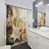 Watercolor Floral Shower Curtain, English Garden Dream Print, Soft Pink White Green, Customizable Order