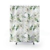 Watercolor Floral Shower Curtain - Tropical Bathroom Decor with Hawaiian Flair