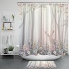 Watercolor Flower Shower Curtain Forest Floral Wild Animals Deer Bathroom, an Enchanting Addition