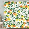 Watercolor Fruit Shower Curtain for Summer Bathroom Decor 