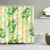 Watercolor Fruits Slice The Lemon Print Shower Curtain - Waterproof Bathtub Curtain For All Standard Bathrooms