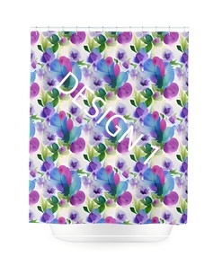 Watercolor Garden Flowers Shower Curtain to Freshen Up Your Space