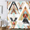 Watercolor Geometric Aztec Shower Curtain for Bathroom Decor