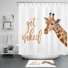 Watercolor Giraffe Print Shower Curtain For Animal Lovers