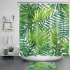 Watercolor Green Palm Leaves Shower Curtain, a Beautiful Bathroom Accessory