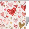 Watercolor Heart Shower Curtain With Whimsical Motifs For Your Bathroom Decor