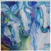 Watercolor Horse Art Fabric Bath Curtain For A Boho Chic Bathroom