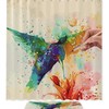 Watercolor Hummingbird Luxury Shower Curtain, Waterproof Fabric Bathroom Decor