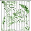 Watercolor Jungle Leaves Shower Curtain for Modern Bathroom Decor