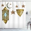 Watercolor Lanterns Stars And Moons Shower Curtain For Dreamy Bathroom Vibes