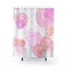 Watercolor Lavender, Peach, Gold & White Shower Curtain with Guest Bathroom Shower Decor