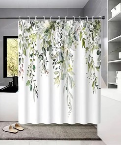 Watercolor Leaves Shower Curtain: Add A Subtle Touch Of Serenity To Your Bathroom Decor