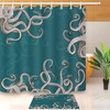 Watercolor Octopus Tentacle Shower Curtain with Waterproof Fabric and Hooks