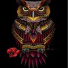 Watercolor Owl Animal Theme Fabric Shower Curtain For Bathroom Decor