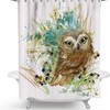 Watercolor Owl Shower Curtain, Cute Animal Design for Bathroom Decor