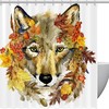 Watercolor Painting Wolf Shower Curtain For Beautiful And Artistic Bathroom Decor