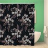 Watercolor Palm Tree Retro Hawaiian Masculine Brown Shower Curtain