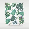 Watercolor Palm Tree Shower Curtain, Unique Bathroom Decor Gift for Women