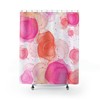 Watercolor Peach, Pink, Orange, Gold, and White Shower Curtain