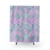 Watercolor Purple Pink Stained Glass Shower Curtain For Vibrant Bathroom