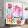 Watercolor Red Balloon Kids Bathroom Shower Curtain