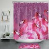 Watercolor Red Flamingo Shower Curtain, Bold Bathroom Decor