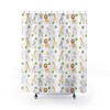 Watercolor Safari Animals Shower Curtain, Kids Jungle Bathroom Decor