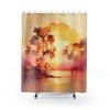Watercolor Sunset Dreams Shower Curtain, Perfect for a Relaxing Evening Bath