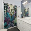 Watercolor Tropical Rainforest Lush Shower Curtain in a Henri Rousseau Style for a Tropical Bathroom Decor