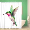 Watercolor Tropical Wild Life Hummingbird Shower Curtain