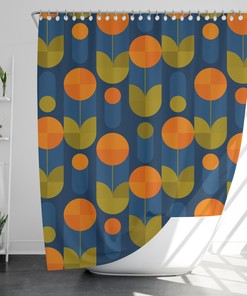 Watercolor Tulip Shower Curtain For Romantic Bathroom
