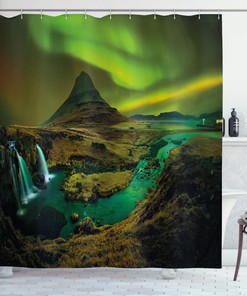 Waterfall Creek Shower Curtain - Scenery Print for Bathroom Remodeling