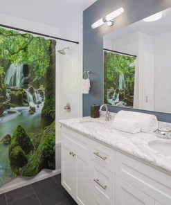Waterfall Jungle Shower Curtain: A Perfect Blend Of Nature And Adventure For Your Bathroom