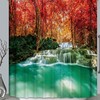 Waterfall Print Colorful Shower Curtain Fabric For A Tranquil Bathroom Atmosphere