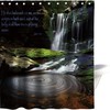 Waterfall Quotes Nature Landscape Shower Curtain With Cloth Fabric For Bathroom Decor And Waterproof Washable Technology