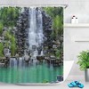 Waterfall Scenery Bathroom Curtain Printing Shower Curtain - Washable Fabrics Home Decor Screen