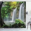 Waterfall Scenery Shower Curtain For Nature Bathroom Decor