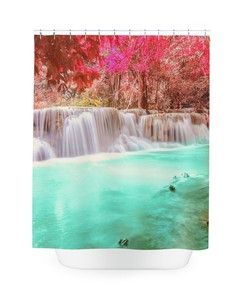 Waterfall Shower Curtain for Peaceful Bathroom Decor