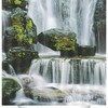 Waterfall Stones White Shower Curtain Liner, Waterproof and Stylish for Modern Bathroom