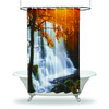 Waterfall Tropical Rainforest Nature Shower Curtain For A Relaxing Bath