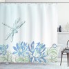 Waterlilies Nature Dragonfly Shower Curtain For A Calming Bath