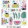 Watermelon Flamingos Shower Curtain for Summer Bathroom Decor 