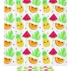 Watermelon and Orange Pineapple Leaves Shower Curtain 