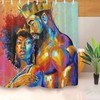 Waterproof African American Stall Shower Curtain