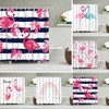 Waterproof And Colorful Pink Flamingo Shower Curtain For Beautiful Bathroom Decor
