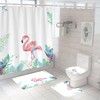 Waterproof And Colorful Shower Curtain With A Playful Pink Flamingo Design, Perfect Bathroom Decor