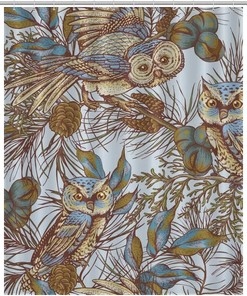 Waterproof Animal Print Owl Shower Curtain For Bathroom Decor